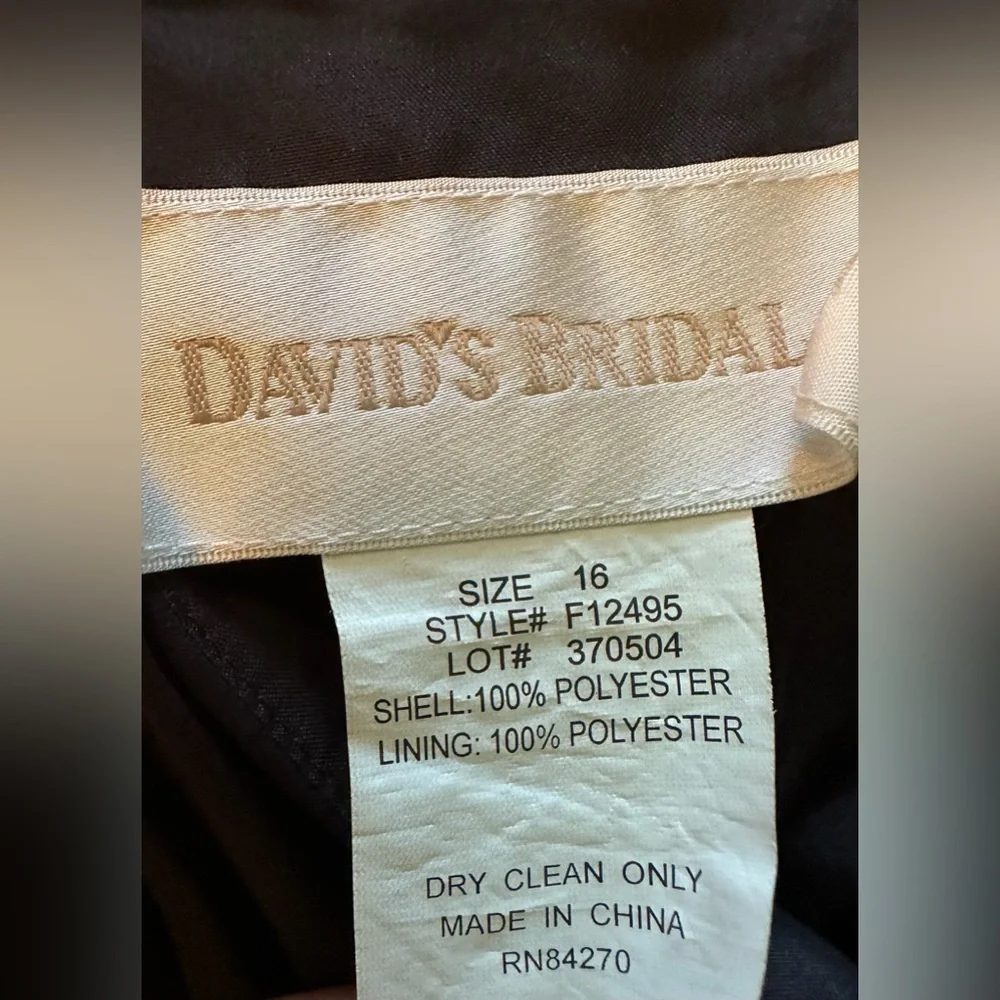 EUC David’s Bridal formal dress with beading below the bust line. - Picture 4 of 4